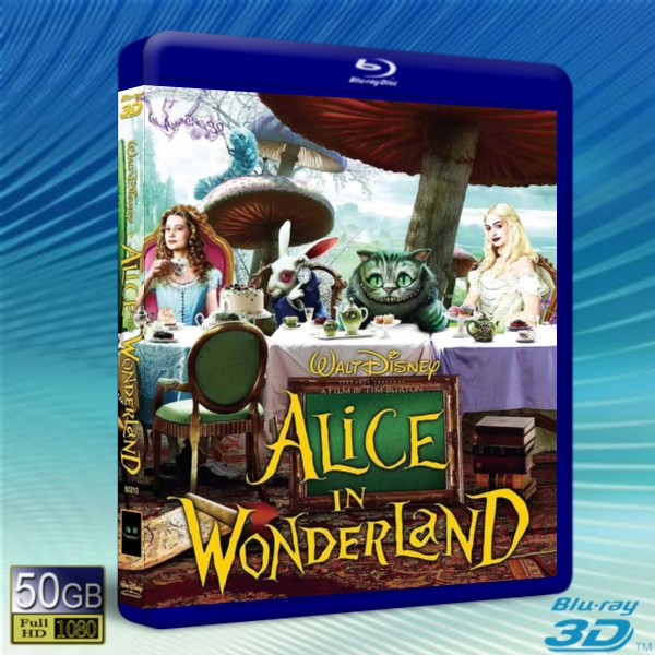 (快門3D) 愛麗絲夢遊仙境Alice In Wonderland-藍光影片50G